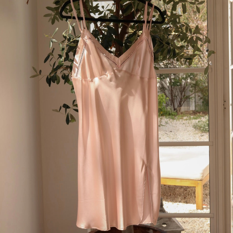 Ruby Baby Pink Bodice Dress - Silk Blvd Sleepwear