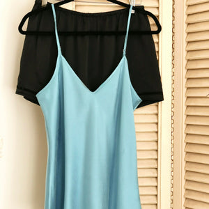 Audrey Light Blue Camisole - Silk Blvd Sleepwear